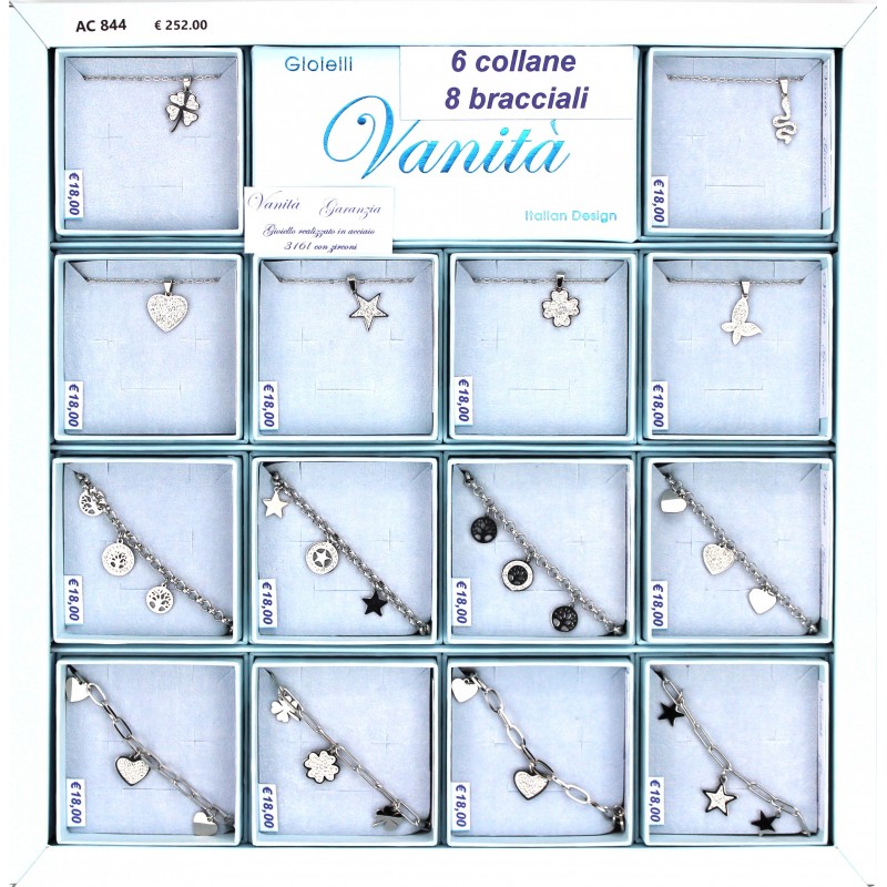 EXPO 6 Collane + 8 Bracciali (14 Pz)