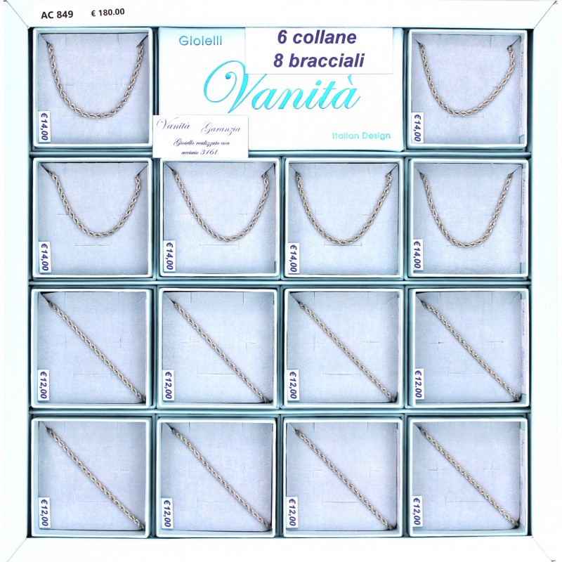 EXPO 6 Collane + 8 Bracciali (14 Pz)