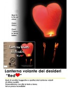 LANTERNA VOLANTE CUORE ROSSA (8 Pz)