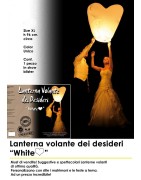 LANTERNA VOLANTE CUORE BIANCA (8 Pz)