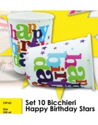 SET 10 BICCHIERI HAPPY BIRTHDAY (12 Pz)