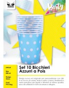 SET 10 BICCHIERI POIS AZZURRO (12 Pz)