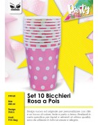 SET 10 BICCHIERI POIS ROSA (12 Pz)