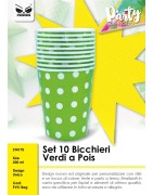 SET 10 BICCHIERI POIS VERDE (12 Pz)