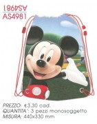 3 SACCHE GRANDI MICKEY MOUSE 44x33
