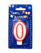 CANDELE A POIS ROSSE N. 0 (12 Pz)