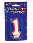 CANDELE A POIS ROSSE N. 1 (12 Pz)