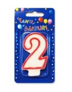 CANDELE A POIS ROSSE N. 2 (12 Pz)