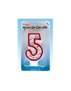 CANDELE A POIS ROSSE N. 5 (12 Pz)