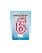 CANDELE A POIS ROSSE N. 6 (12 Pz)