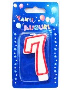 CANDELE A POIS ROSSE N. 7 (12 Pz)