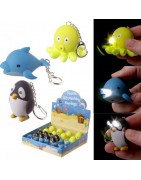PORTACHIAVI ANIMALI MARINI CON LED (24 Pz)