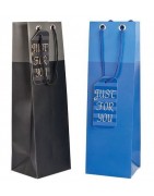 SHOPPER P/BOTTIGLIE 210 gr. BLU 10x39x10.5 cm (12 Pz)