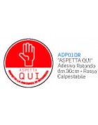 ADESIVO DA PAVIMENTO CALESTABILE ROTONDO 30cm 'ASPETTA QUI'